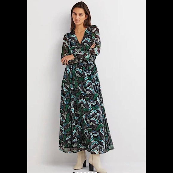 Boden Dresses & Skirts - Boden Long Floral Maxi Dress in Green and Teal